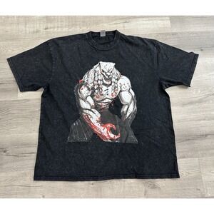 Men's Vintage Style Black Washed Invincible Battle Beast 2XL T-Shirt 100% Cotton